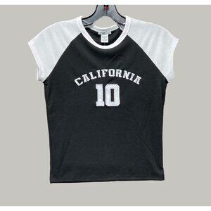 Rue 21 - Women's Adults Short Sleeves T-Shirt - Graphic Tee - Black/White - Medi